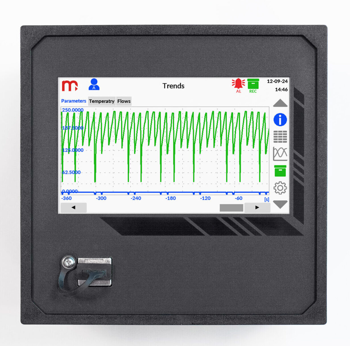 DL5 2 EN scaled e1740737880320 Metronic Data logger in square case 144 x 144 mm